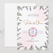 Eenvoudige huwelijksuitnodiging kaart (Voorkant / Achterkant)