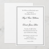 Eenvoudige huwelijksuitnodiging kaart (Voorkant / Achterkant)