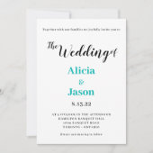 Eenvoudige huwelijksuitnodiging kaart (Voorkant)