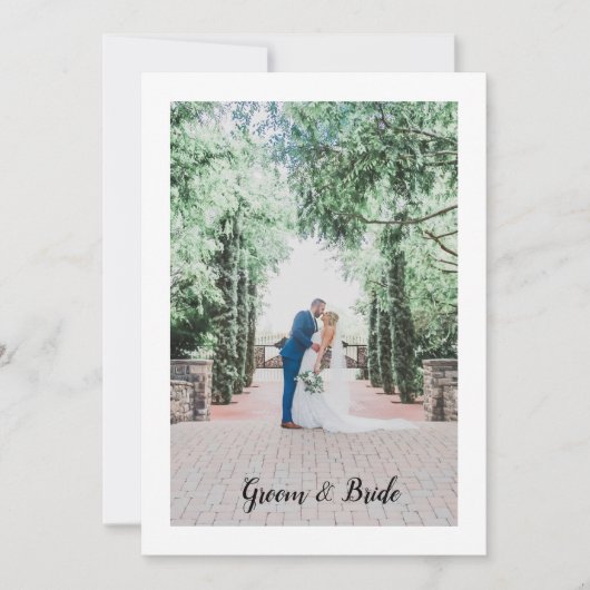 Eenvoudige huwelijksuitnodiging kaart (Voorkant)