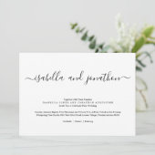 Eenvoudige huwelijksuitnodiging kaart (Staand voorkant)