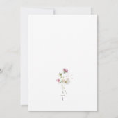 Eenvoudige huwelijksuitnodiging | Leuk bloemontwer Kaart (Achterkant)