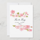 Eenvoudige huwelijksuitnodiging met rozen kaart (Voorkant)