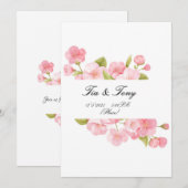 Eenvoudige huwelijksuitnodiging met rozen kaart (Voorkant / Achterkant)