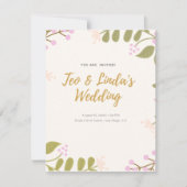 Eenvoudige huwelijksuitnodiging / Moderne huwelijk Kaart (Voorkant)