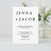 Eenvoudige huwelijksuitnodigingen kaart (Staand voorkant)