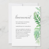 Eenvoudige huwelijksuitstel-aankondiging met blade aankondiging (Voorkant)