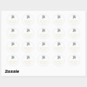 Eenvoudige Hydrangea Herdenking Klassieke Ronde St Sticker (Vel)