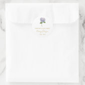 Eenvoudige Hydrangea Herdenking Klassieke Ronde St Sticker (Tas)