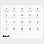 Eenvoudige Hydrangea Herdenking Klassieke Ronde St Sticker (Vel)