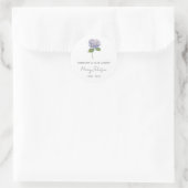 Eenvoudige Hydrangea Herdenking Klassieke Ronde St Sticker (Tas)
