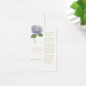 Eenvoudige Hydrangea Rouwherdenkingsbladwijzer Mini Visitekaartjes (Bureau)