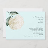 Eenvoudige Hydrangea Steel Seafoam Bruidsdiner  Kaart (Voorkant)