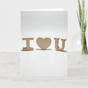 Eenvoudige I Hart U Houten Kaart