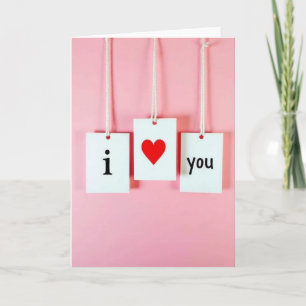 Eenvoudige I Heart You-tagkaart Kaart