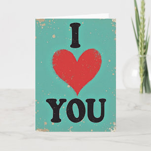 Eenvoudige I Love You Gesproken Kaart