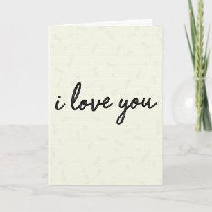 Eenvoudige I Love You Kaart