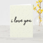Eenvoudige I Love You Kaart (Gele Bloem)