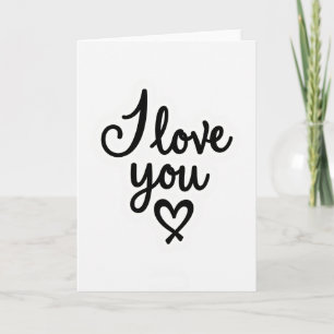 Eenvoudige I Love You Kaart
