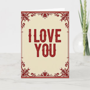 Eenvoudige I Love You-rolkaart Kaart
