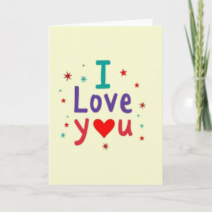 Eenvoudige I Love You Sterren Kaart