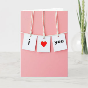 Eenvoudige I Love You String Kaart