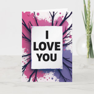 Eenvoudige I Love You Takken Kaart