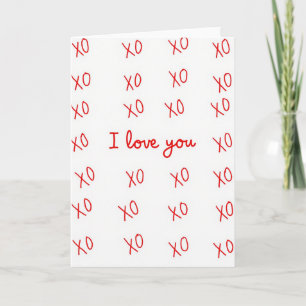 Eenvoudige I Love You Xo Kaart