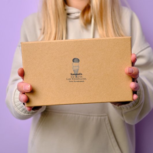 Eenvoudige Ice Cream Cone Business Zelfinktende Stempel