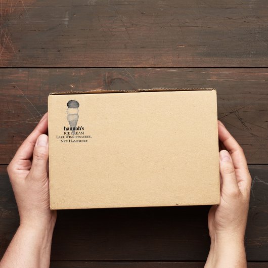 Eenvoudige Ice Cream Cone Business Zelfinktende Stempel