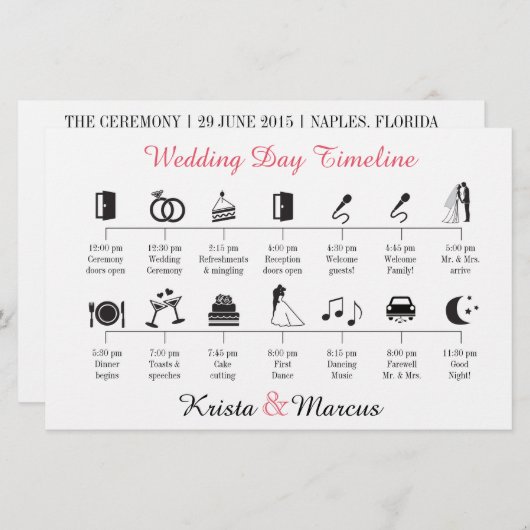 Eenvoudige Icons Weddenschap tijdlijn (Voorkant / Achterkant)