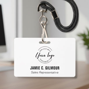 Eenvoudige ID Badge Card Zakelijk Werknemer Person