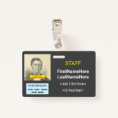 Eenvoudige ID-badge voor personeelslid Badge (Achterkant met clip)
