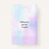 Eenvoudige ID Iridescent Logo Security Badge (Achterkant)