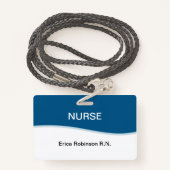 Eenvoudige ID-kaarten van het ziekenhuis van verpl Badge (Achterkant met draagriem)