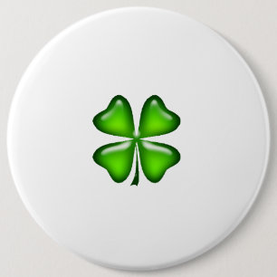 Eenvoudige Ierse St. Patrick van de Klaver van Ronde Button 6,0 Cm