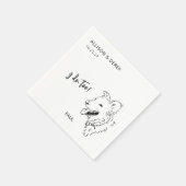 Eenvoudige 'Ik doe het ook' hondenras illustraties Servet (Hoek)