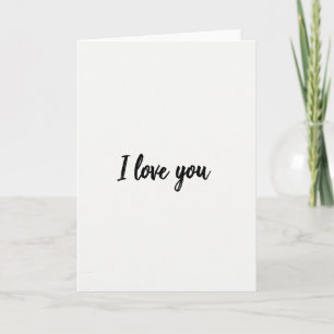 Eenvoudige Ik Hou Van Jou Minimalistische Kaart
