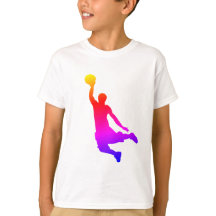 Eenvoudige illustratie Basketball Player Rainbow