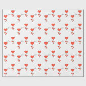 Eenvoudige illustratie met de sjaalhartenliefde cadeaupapier (Vlak)