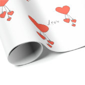 Eenvoudige illustratie met de sjaalhartenliefde cadeaupapier (Rol Hoek)