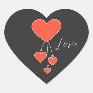 Eenvoudige illustratie met de sjaalhartenliefde hart sticker