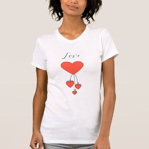 Eenvoudige illustratie met de sjaalhartenliefde t-shirt
