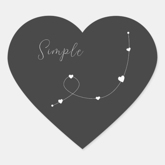 Eenvoudige illustratie met hart in minimalistische hart sticker (Voorkant)