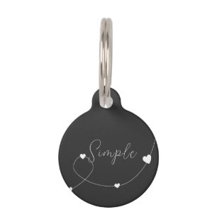 Eenvoudige illustratie met hart in minimalistische huisdierpenning