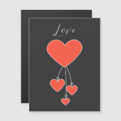 Eenvoudige illustratie met sjalot harten "Liefde" (Voorkant / Achterkant)