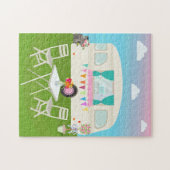 Eenvoudige illustratie reisscène legpuzzel (Horizontaal)