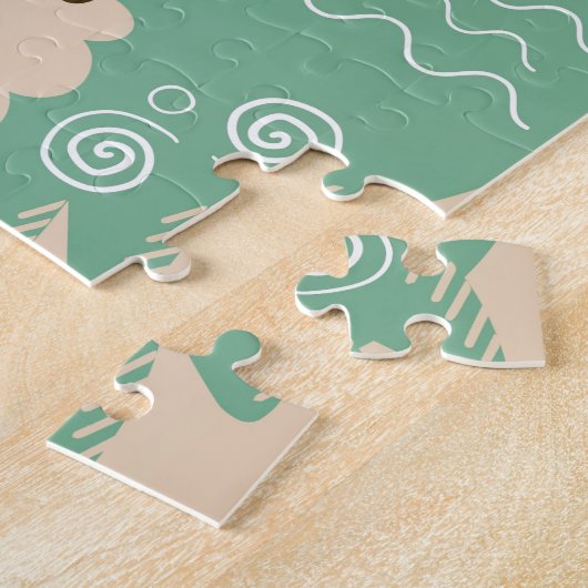 Eenvoudige illustratie van Bright Town Boho Legpuzzel (Zijkant)