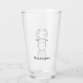 Eenvoudige illustratie van renrendieren aangepaste glas (Voorkant)