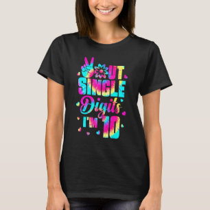 Eenvoudige iM 10-tij kleurstof Birthday Ki T-shirt